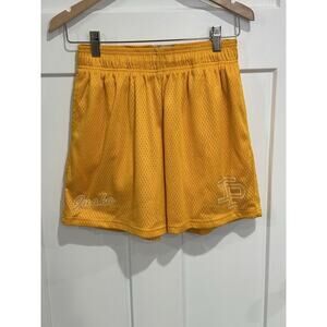 Inaka Power Shorts Mens Medium Yellow Mesh Athletic Gym Training Weightlifting